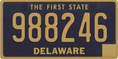 DE license plate 988246