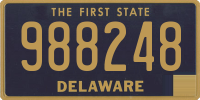 DE license plate 988248