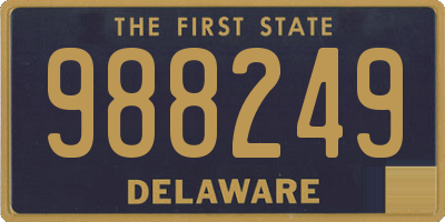 DE license plate 988249