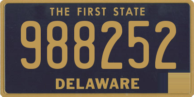 DE license plate 988252