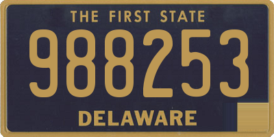 DE license plate 988253