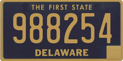 DE license plate 988254