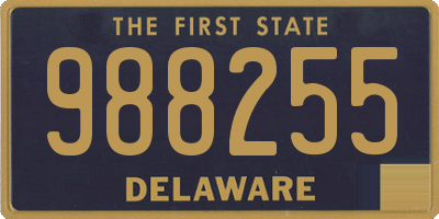 DE license plate 988255