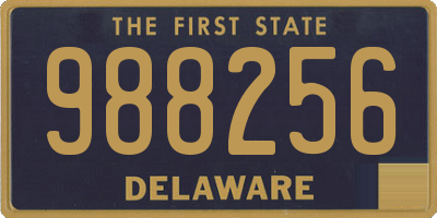 DE license plate 988256