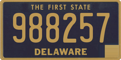 DE license plate 988257