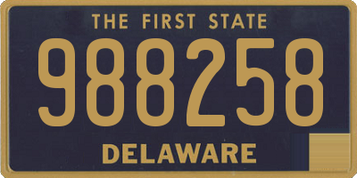 DE license plate 988258