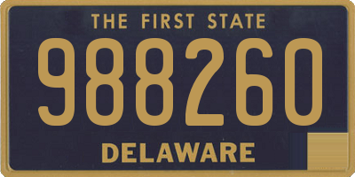 DE license plate 988260