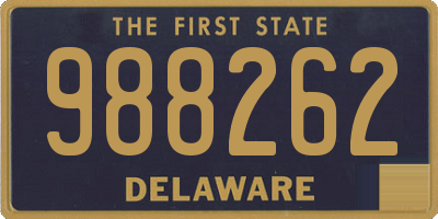 DE license plate 988262