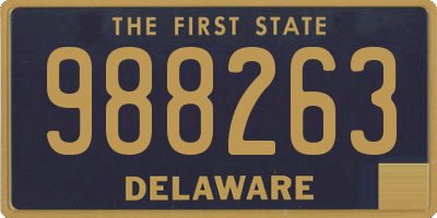 DE license plate 988263