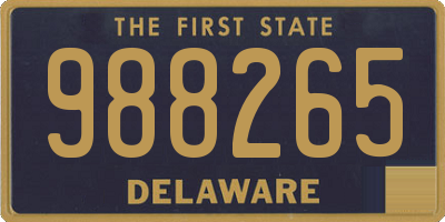 DE license plate 988265