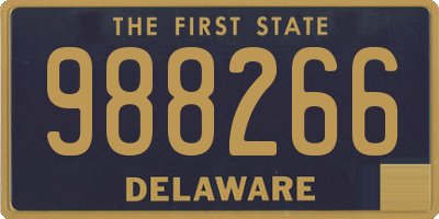 DE license plate 988266