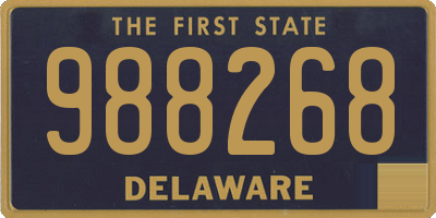 DE license plate 988268