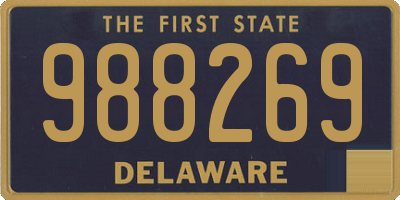 DE license plate 988269