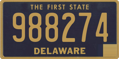 DE license plate 988274