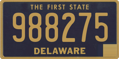 DE license plate 988275