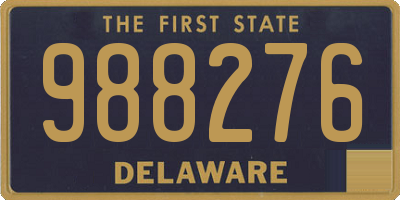 DE license plate 988276