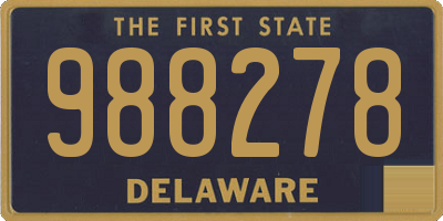 DE license plate 988278