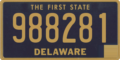 DE license plate 988281