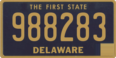 DE license plate 988283