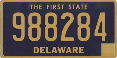 DE license plate 988284