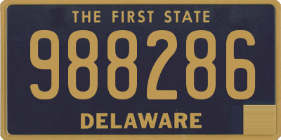 DE license plate 988286