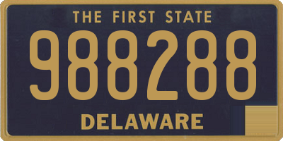 DE license plate 988288