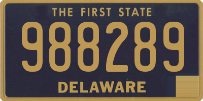 DE license plate 988289