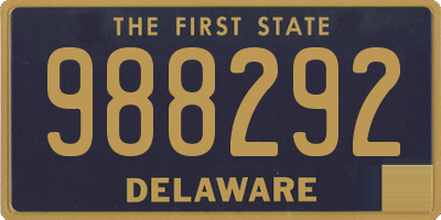 DE license plate 988292