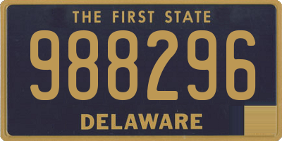 DE license plate 988296