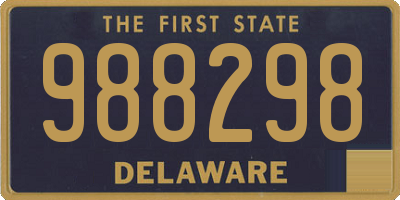 DE license plate 988298