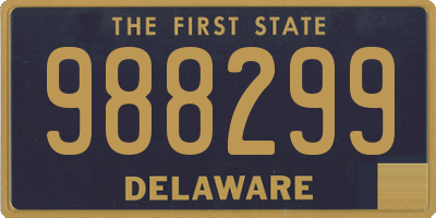 DE license plate 988299