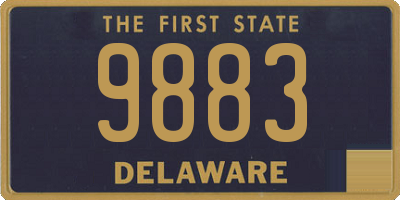 DE license plate 9883