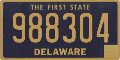 DE license plate 988304