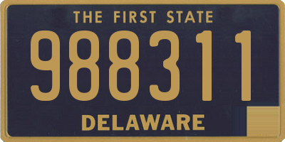 DE license plate 988311