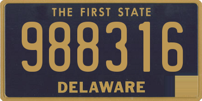 DE license plate 988316