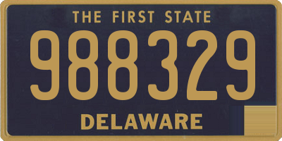 DE license plate 988329