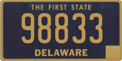 DE license plate 98833