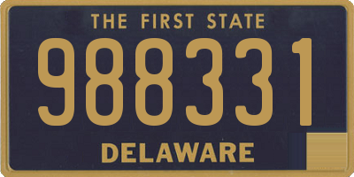 DE license plate 988331
