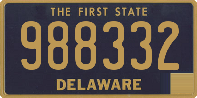 DE license plate 988332