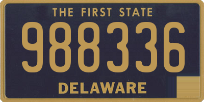 DE license plate 988336