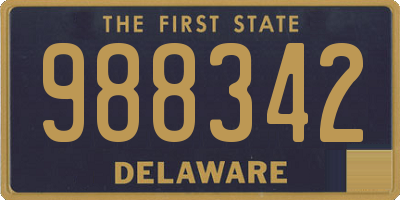DE license plate 988342