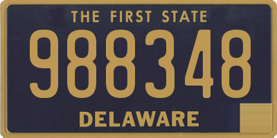 DE license plate 988348