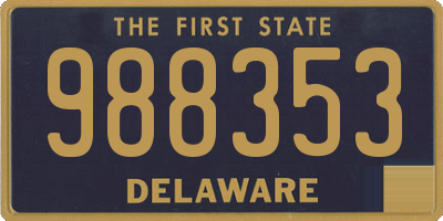 DE license plate 988353