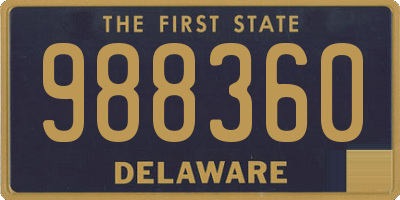 DE license plate 988360