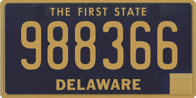DE license plate 988366