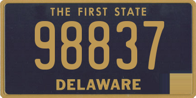 DE license plate 98837