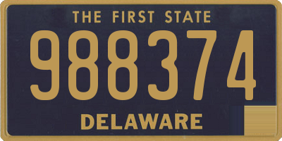 DE license plate 988374