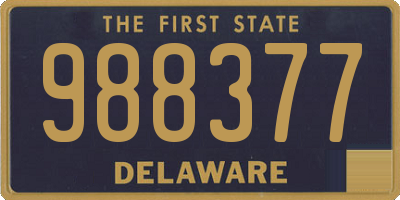 DE license plate 988377