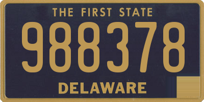 DE license plate 988378