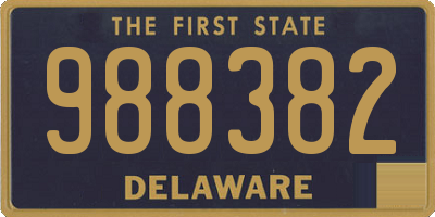 DE license plate 988382